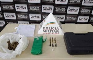 Polícia Militar apreende drogas e munições em João Monlevade; jovem suspeito não foi encontrado Divulgação: 17ª CIA PM IND - João Monlevade