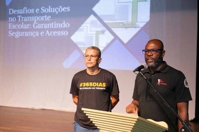 Palestra para condutores do transporte escolar - Foto Filipe Augusto Acom PMI