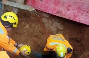 Trabalhador da construção civil é resgatado após soterramento em São Gonçalo do Rio Abaixo Divulgação: CBMMG