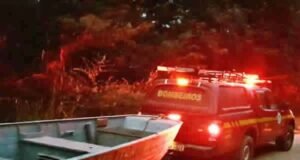 Bombeiros retomam buscas por homem desaparecido em açude de São Gonçalo do Rio Abaixo Foto: Reprodução