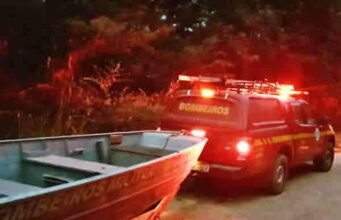 Bombeiros retomam buscas por homem desaparecido em açude de São Gonçalo do Rio Abaixo Foto: Reprodução