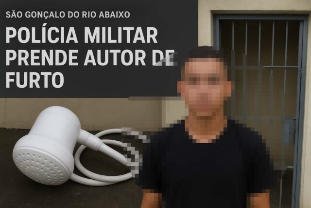 jovem-de-20-anos-é-preso-por-furtar-comércio-em-São-Gonçalo;-PM-recupera-chuveiro-elétrico-escondido-em-casa-abandonada-minasemdia.com.br