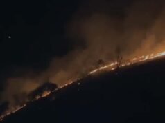 Vídeo; Bombeiros combatem incêndio em pasto na região da Pedreira, em João Monlevade