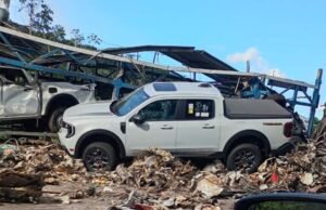 Vídeo; Acidente entre cegonheira e carreta causa lentidão na BR-381 entre São Gonçalo e João Monlevade