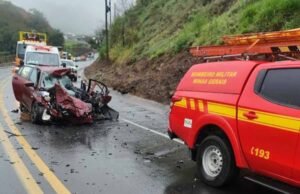 Vídeo; Acidente grave na BR-381 deixa um morto e três feridos entre Antônio Dias e Nova Era