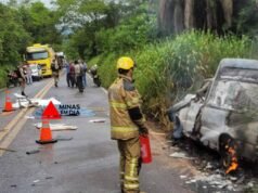 Batida entre caminhão e carro funerário que levava um corpo termina com motorista morto em Mariana
