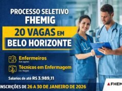 Inscrições para processo seletivo da FHEMIG com 20 vagas terminam nesta sexta-feira (30)