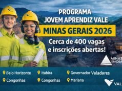 Inscrições abertas! Vale abre Programa Jovem Aprendiz 2026 com vagas em Minas Gerais e outros Estados