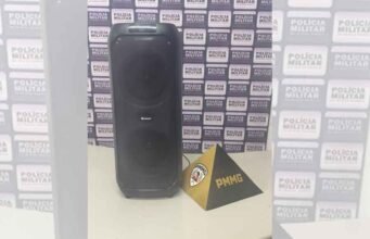 Polícia Militar apreende caixa de som após denúncias de perturbação no bairro Fênix