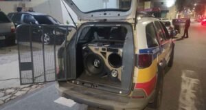 Itabira: Polícia Militar atende ocorrência de som alto e apreende equipamento automotivo