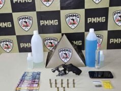 Polícia Militar prende homem com arma e coquetel de drogas em bar de João Monlevade