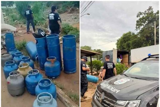 PCMG recupera carga de botijões saqueada durante enchentes em Ubá