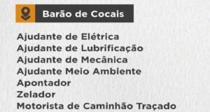 Empresa do setor de engenharia abre 10 funções diferentes em Barão de Cocais, saiba como se candidatar