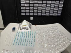 Polícia Militar apreende grande quantidade de drogas durante patrulhamento na Av. Mauro Ribeiro em Itabira