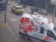 Vídeo; Ônibus da Enscon busca socorro imediato na base do SEVOR após passageira desmaiar