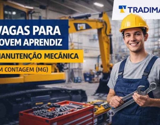 Tradimaq abre vagas para Jovem Aprendiz em manutenção mecânica na região de Contagem