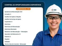CBSI abre diversas vagas de emprego em Congonhas com oportunidades em várias áreas