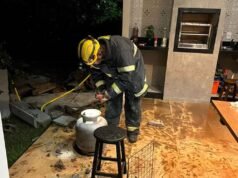 Muro de residência desaba em Rio Piracicaba e mobiliza Corpo de Bombeiros