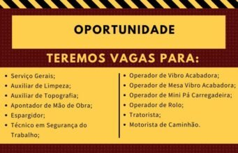 Grupo Bandeirantes abre vagas de emprego para Tratorista, Motorista, Auxiliar, Operador e diversas outras funções