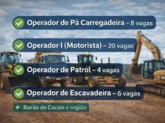Dezenas de vagas para operadores de máquinas e motoristas em Barão de Cocais, São Gonçalo, Santa Bárbara, João Monlevade e região, saiba como enviar o seu currículo