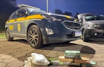 PRF apreende 9 kg de drogas após 66 km de perseguição na BR-381