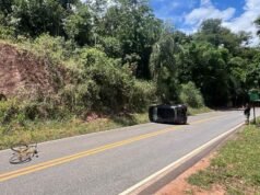 Acidente entre carro e ciclista deixa dois feridos em Rio Piracicaba