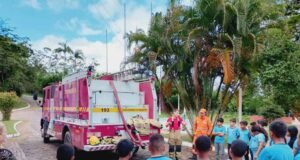 Bombeiros de João Monlevade realizam ação educativa em comemoração ao Dia Mundial da Água