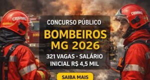 Corpo de Bombeiros de Minas Gerais abre concurso com 321 vagas para Soldados