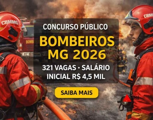 Corpo de Bombeiros de Minas Gerais abre concurso com 321 vagas para Soldados