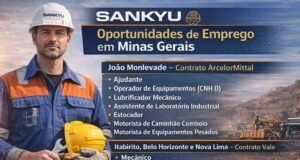 Sankyu; Contrato da ArcelorMittal e Vale para atuar em João Monlevade, BH, Itabirito e Nova Lima, saiba como participar!