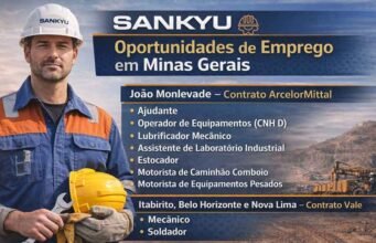 Sankyu; Contrato da ArcelorMittal e Vale para atuar em João Monlevade, BH, Itabirito e Nova Lima, saiba como participar!