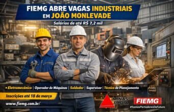 FIEMG abre vagas industriais em João Monlevade com salários de até R$ 7,2 mi, confira as funções