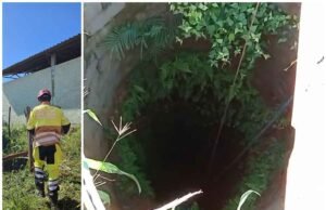 Vídeo; Homem é resgatado após passar seis horas confinado em cisterna de 15 metros no interior de Minas