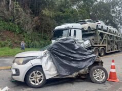 Motorista morre em colisão frontal com carreta na BR-381, em São Gonçalo do Rio Abaixo