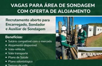 Empresa oferece alojamento e abre oportunidades para Encarregado, Sondador e Auxiliar, saiba como eviar o seu currículo!