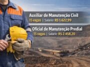 Empresa abre 30 vagas para manutenção na Mina de Brucutu em São Gonçalo do Rio Abaixo, saiba como participar