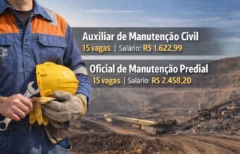 Empresa abre 30 vagas para manutenção na Mina de Brucutu em São Gonçalo do Rio Abaixo, saiba como participar