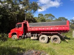 Caminhão roubado em Lagoa Santa é recuperado pela PM na zona rural de Bom Jesus do Amparo
