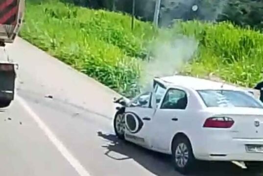 Vídeo; Acidente na BR-381 envolve equipe da TV Band Minas e deixa um morto em Sabará