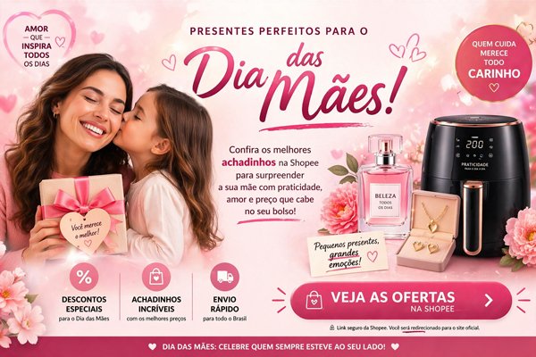 Aproveite as Melhores Ofertas da Shopee - Dia das Mães
