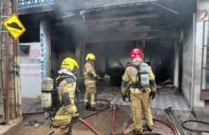 Vídeo; Fogo de grandes proporções consome comércio, queima seis motocicletas e afeta hotel em João Monlevade