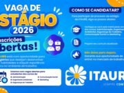 ITAURB abre vagas de estágio 2026 em Itabira; inscrições já estão abertas