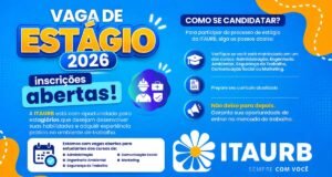 ITAURB abre vagas de estágio 2026 em Itabira; inscrições já estão abertas