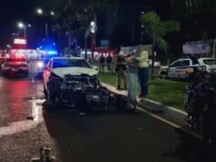 Vídeo; Motorista distraída com celular atropela três policiais em Minas