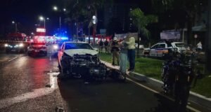 Vídeo; Motorista distraída com celular atropela três policiais em Minas