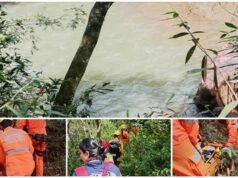 Mulher é resgatada após queda de 10 metros em cachoeira de Brumadinho