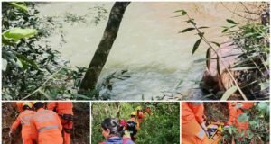 Mulher é resgatada após queda de 10 metros em cachoeira de Brumadinho