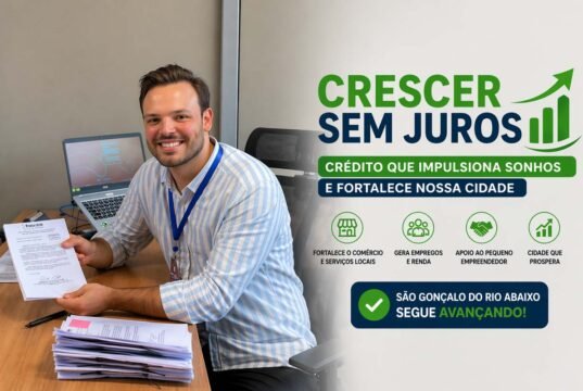 “Crescer Sem Juros” impulsiona empreendedores e fortalece economia de São Gonçalo do Rio Abaixo