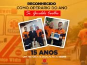 João Monlevade; SEVOR reconhece Geraldo Coelho como Operário do Ano após 15 anos de dedicação