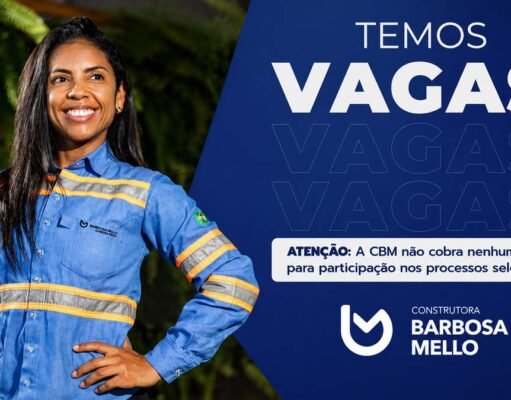 Construtora Barbosa Mello abre vagas de emprego em BH para Estágio, Contábil e Fiscal